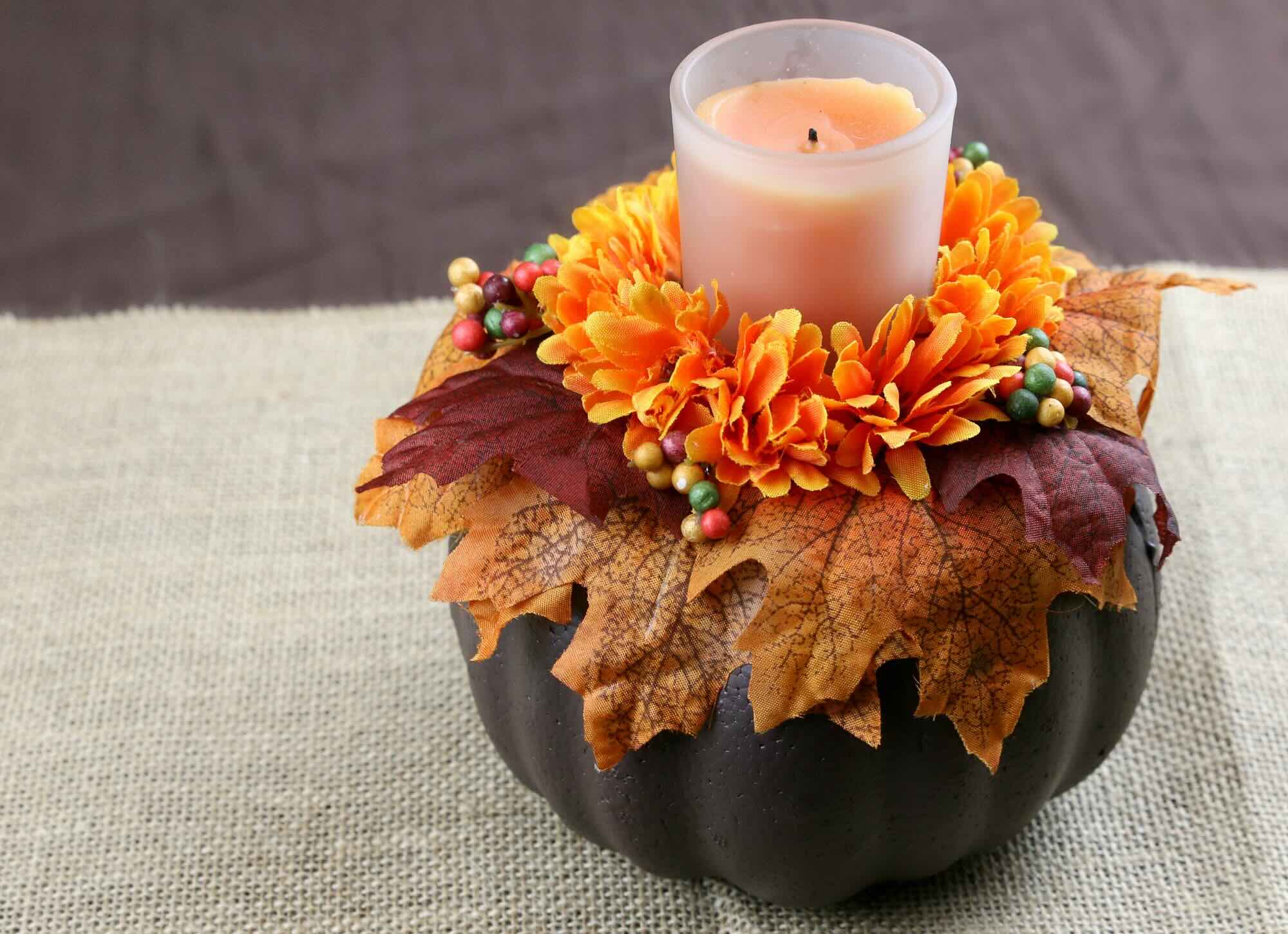 Creative Pumpkin Candle Holders: DIY Home Improvement Ideas