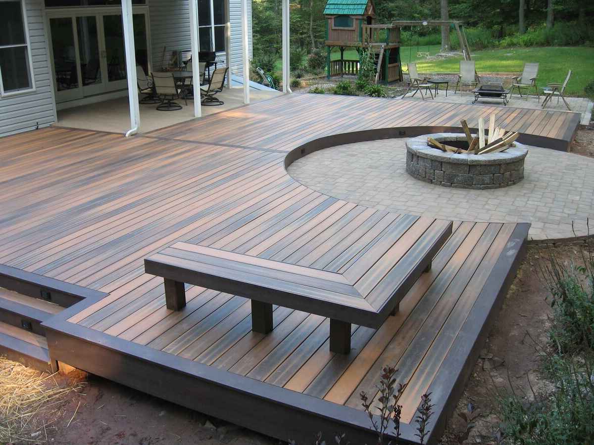 DIY: How To Build A Wood Deck With A Built-In Fire Pit