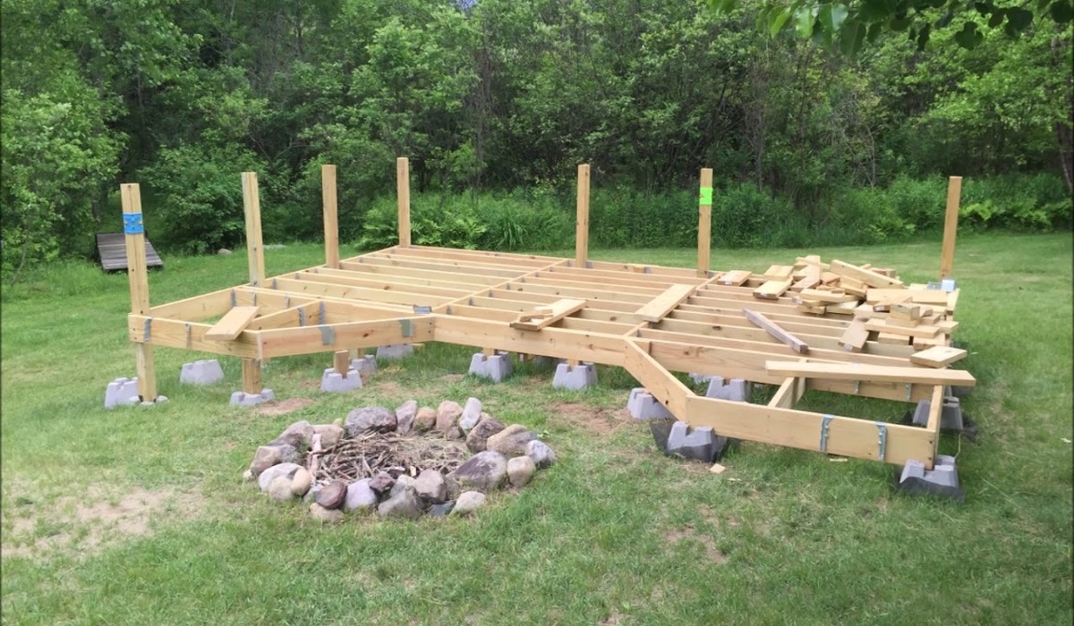 How To Build A Floating Deck On A Slope