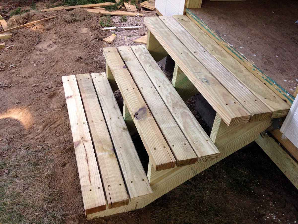 How To Build Wooden Steps Over Existing Concrete Steps Twigandthistle