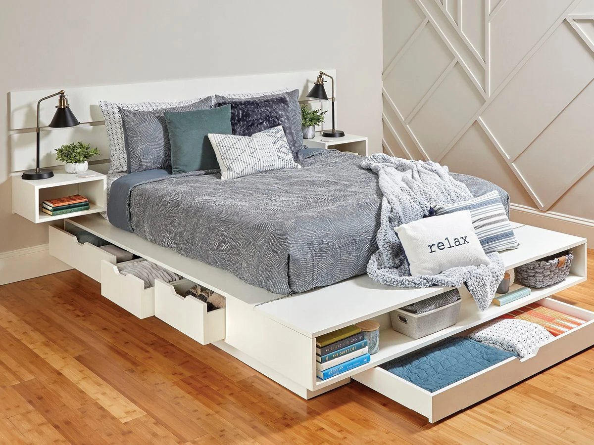 DIY Storage Bed Frame