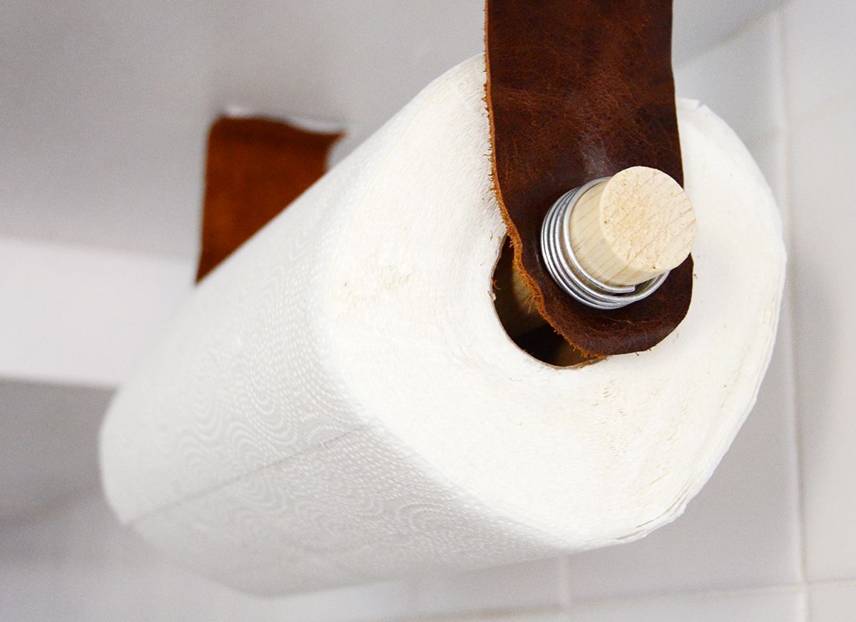 DIY Paper Towel Holder for Bathroom