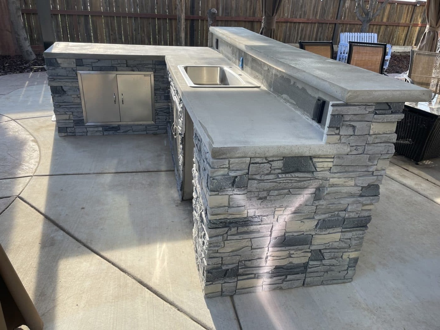 DIY Stone Outdoor Kitchen Build