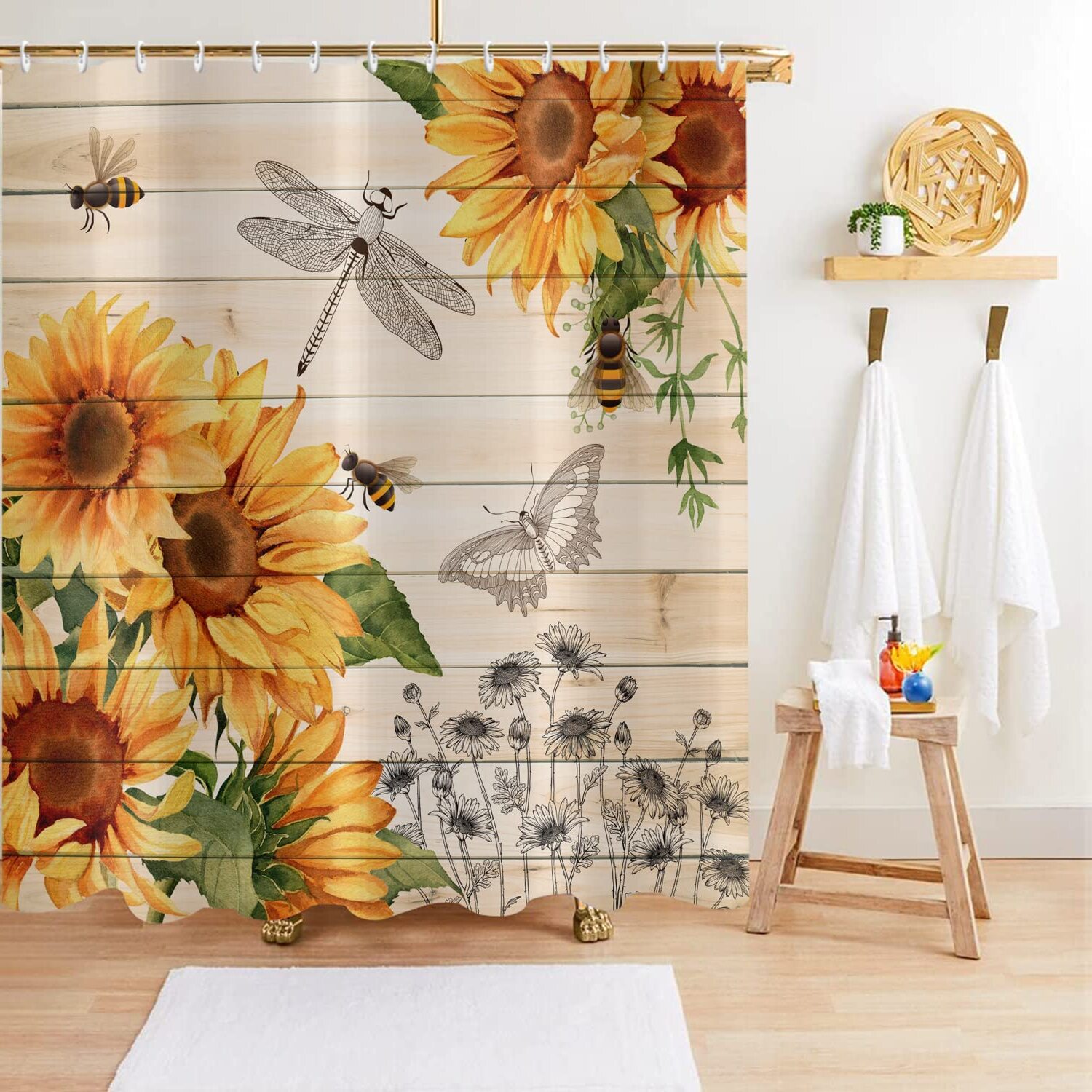 DIY Sunflower Bathroom Decor Ideas