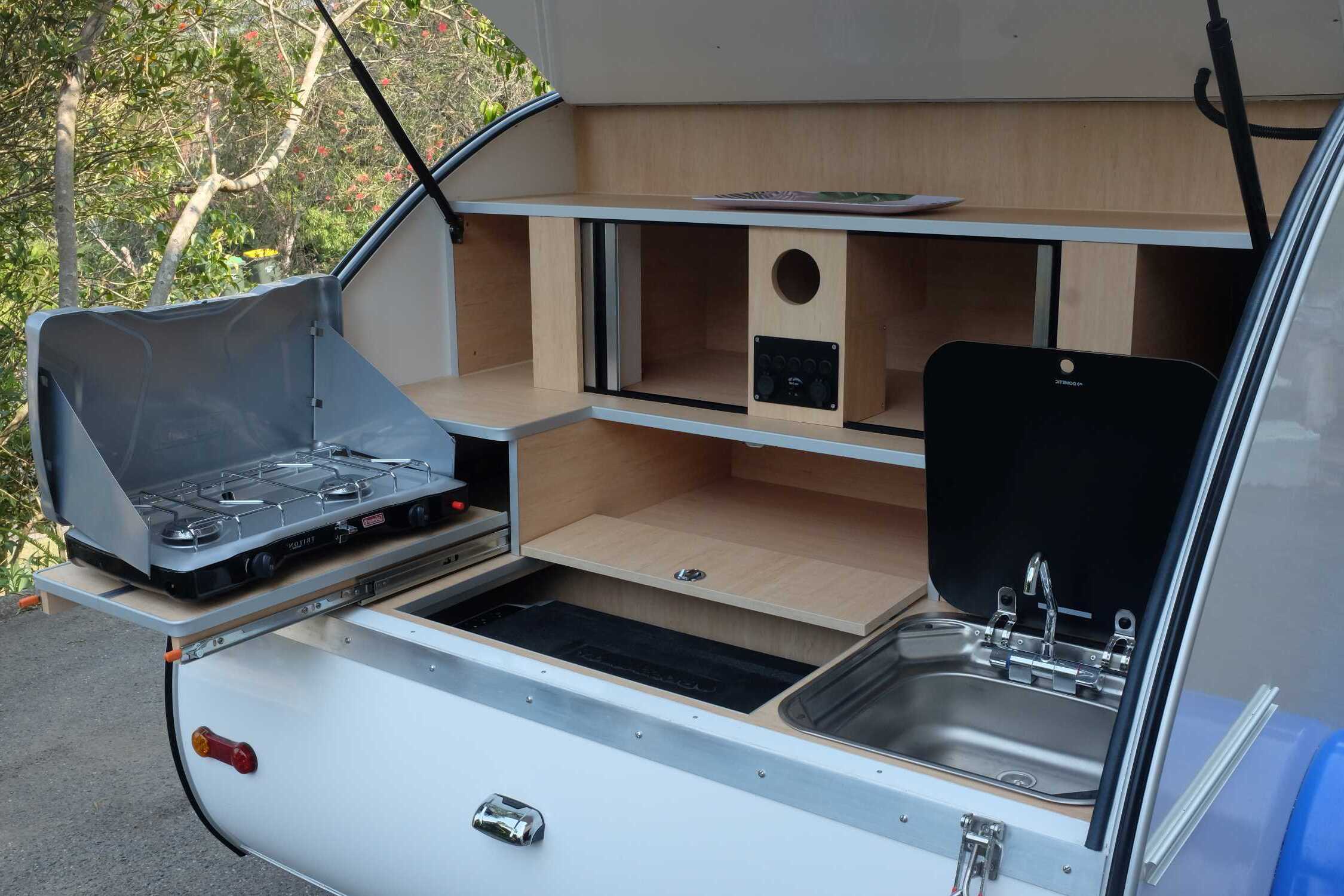 DIY Teardrop Camper Kitchen Build