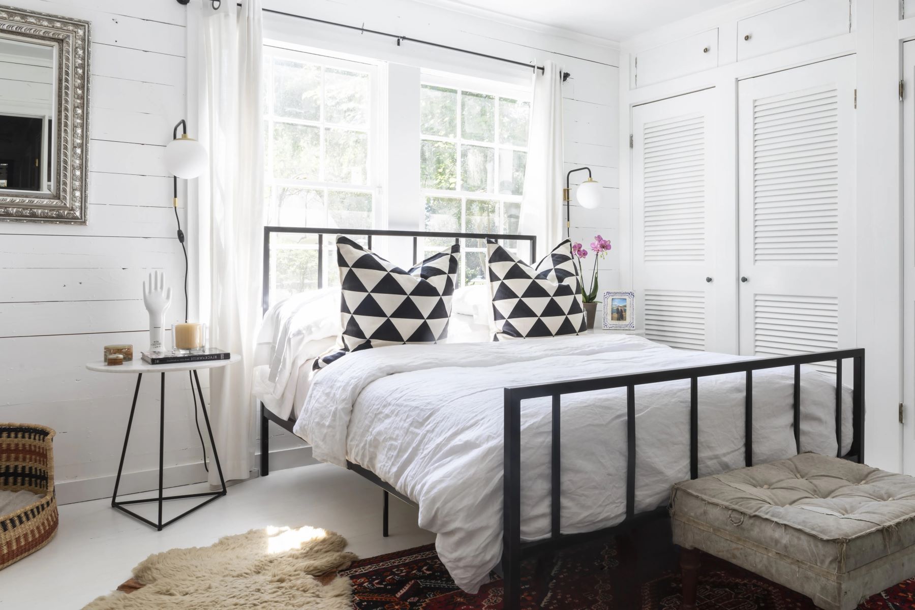 How to Build a DIY Headboard in Front of Window