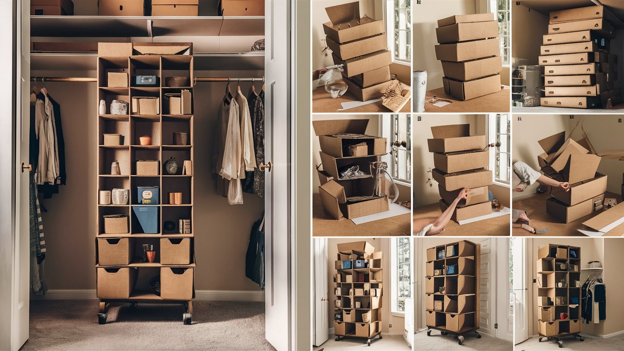 DIY Cardboard Closet Organizer Ideas