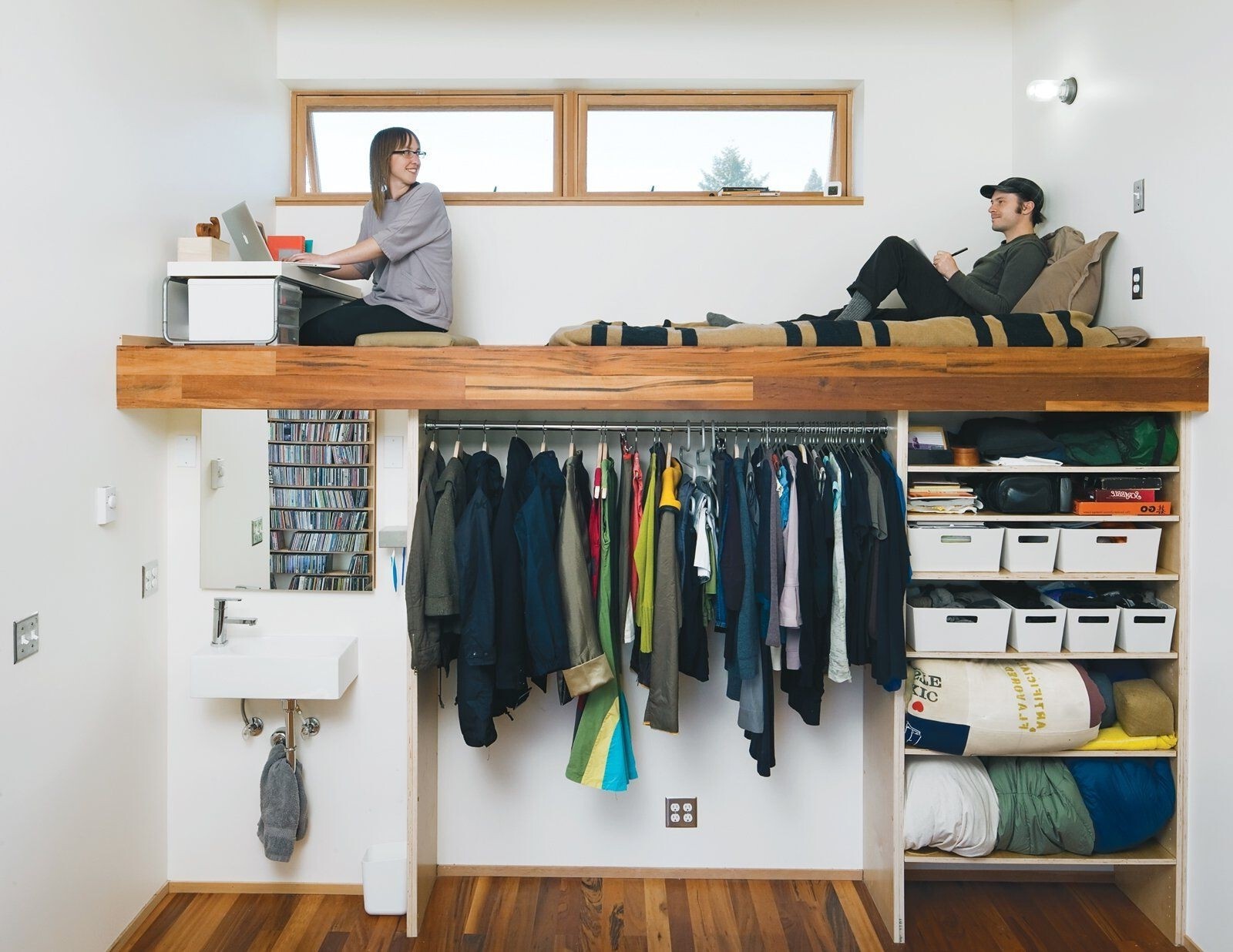 DIY Loft Bed with Closet Ideas | Twigandthistle