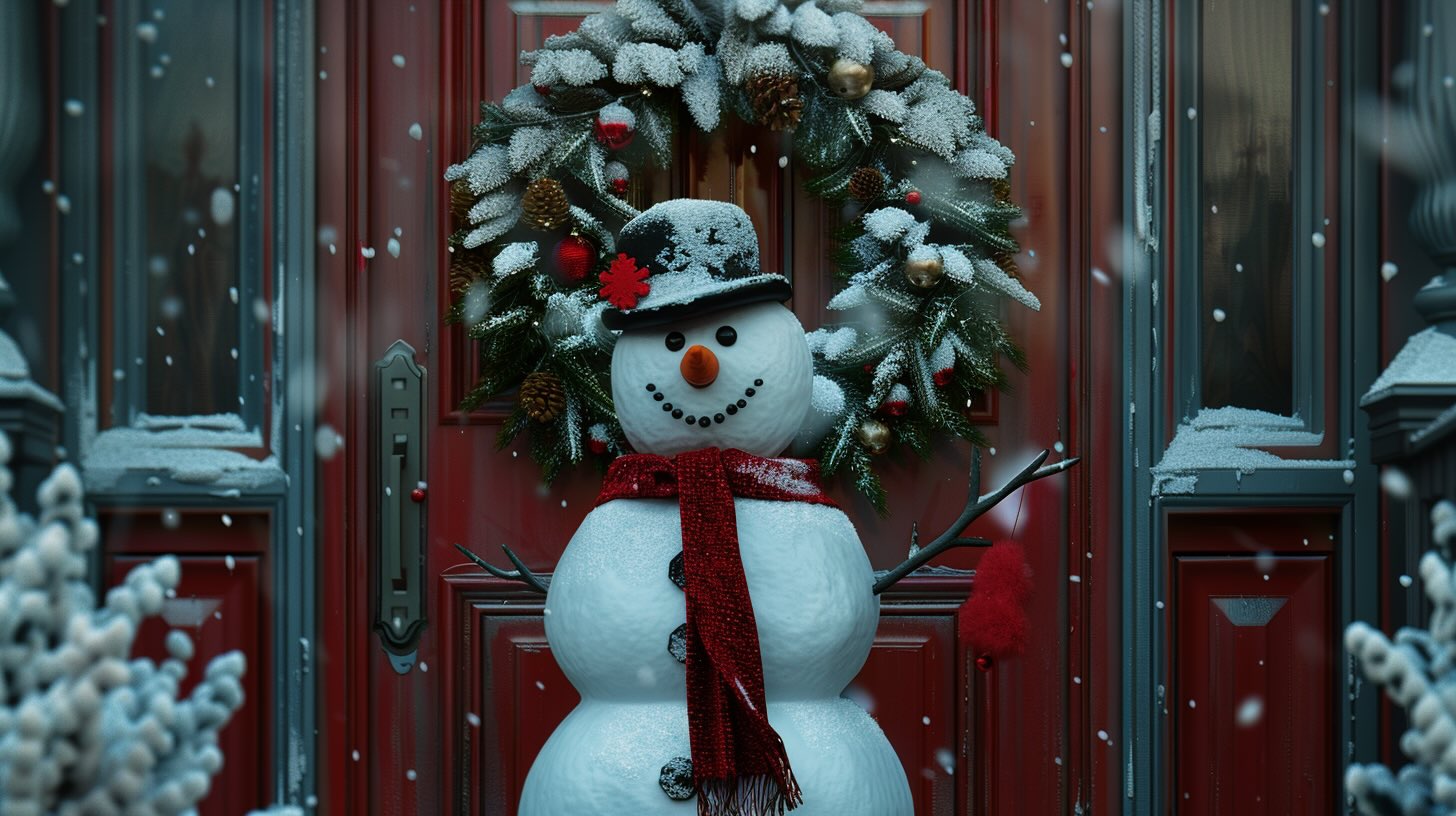 DIY Snowman Door Decoration Ideas