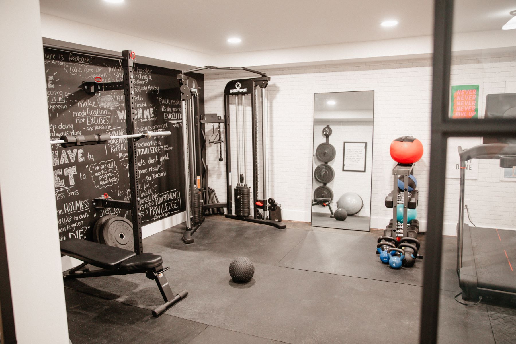 DIY Unfinished Basement Home Gym Ideas