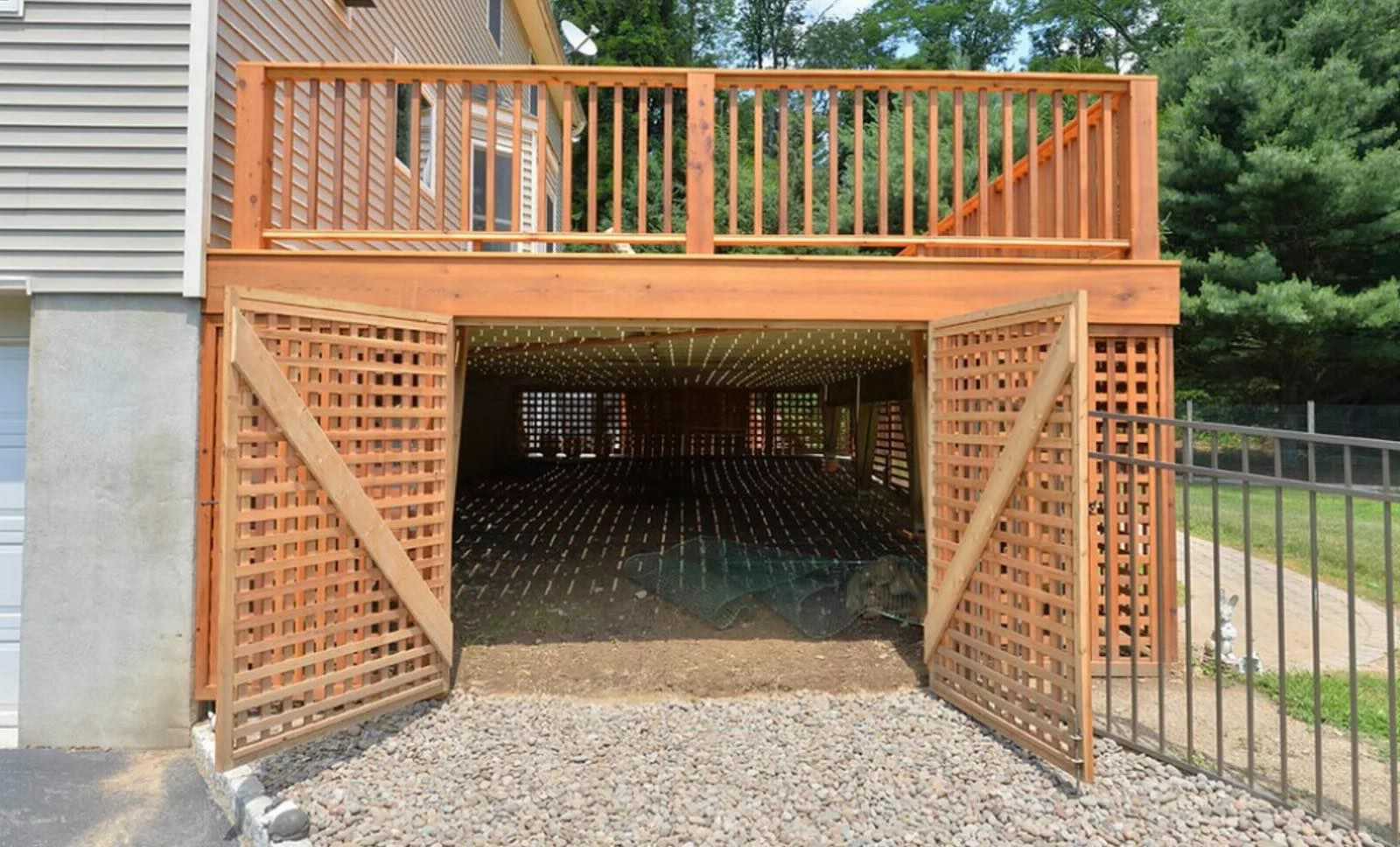 How to Build a Lattice Door Under Your Deck