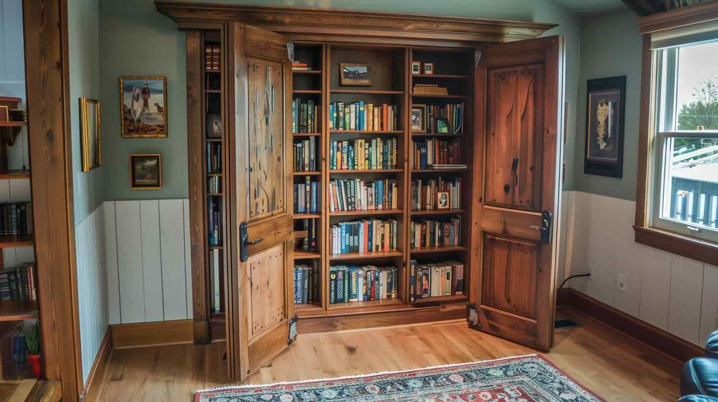 How to Build Outswing Hidden Bookcase Door Plans